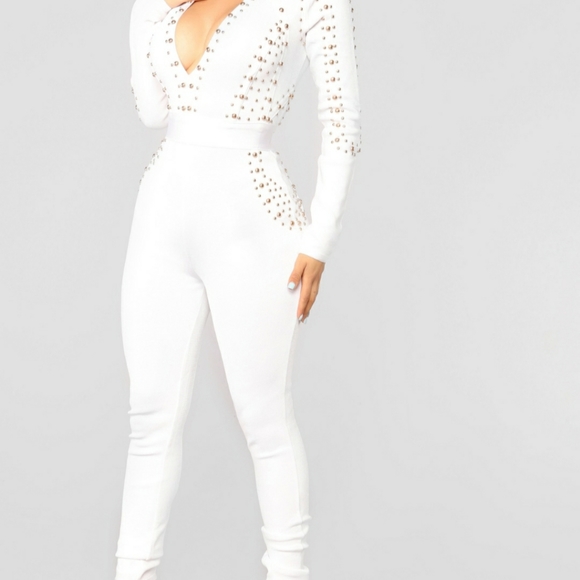 rooftop nights bandage jumpsuit